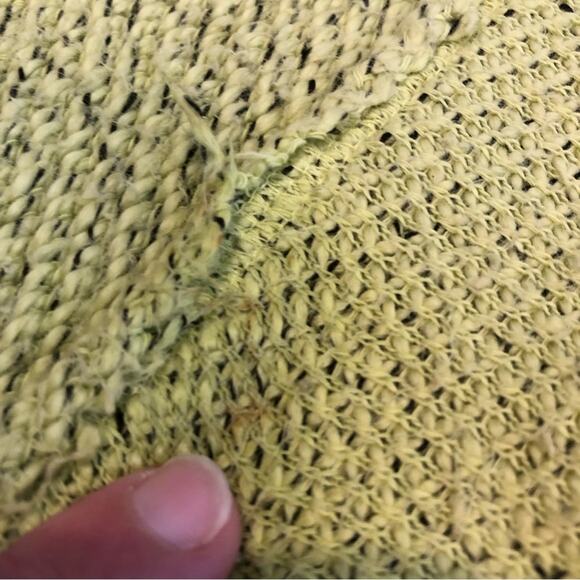 Soft Surroundings neon yellow lime green hooded knit tunic top size Small - Picture 14 of 15